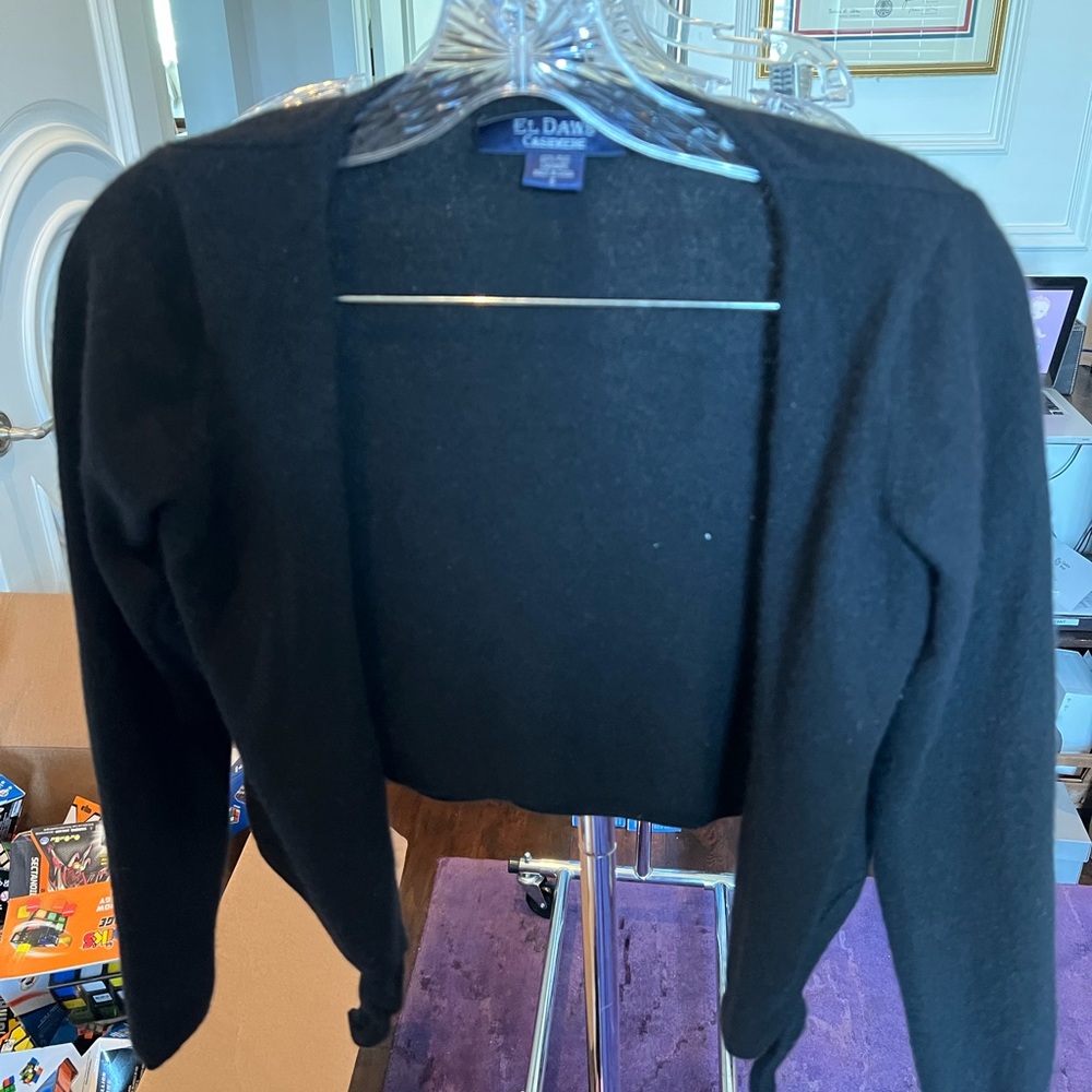 El Daws Cashmere Cropped Ballet Sweater